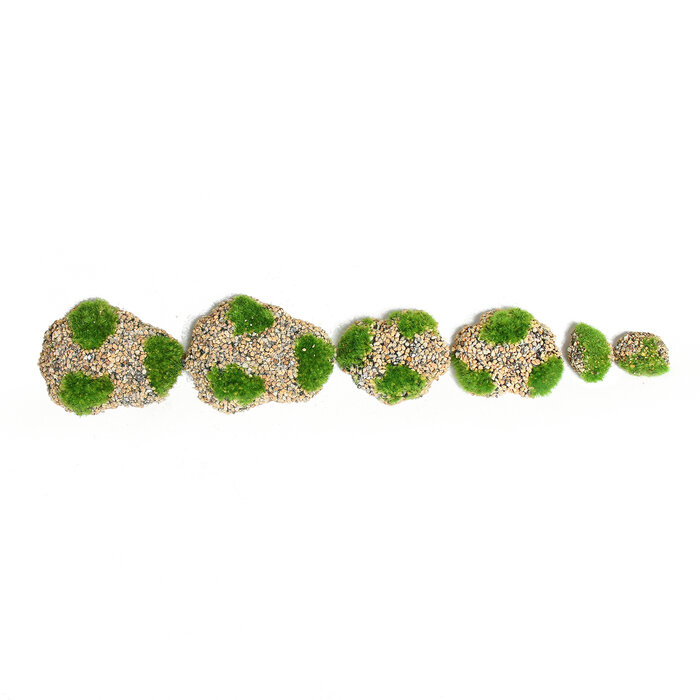 Мох искусственный «Камни», с каменной крошкой, набор 6 шт., Greengo - фотография № 4