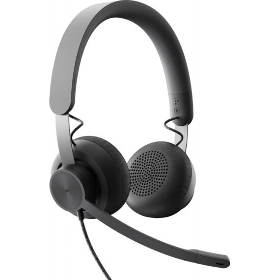 Гарнитура LOGITECH Headset Zone Wired Teams Graphite (981-000870)