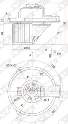 Мотор Отопителя Салона Toyota Rav4 94-00/Yaris #Cp1# 99-05/Hilux/4runner 88-97/Mitsubishi Pajero V4# Sat арт. ST-87103-42020