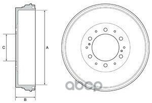 Барабан Тормозной Toyota Hilux 05- D 295мм Delphi арт. BF537