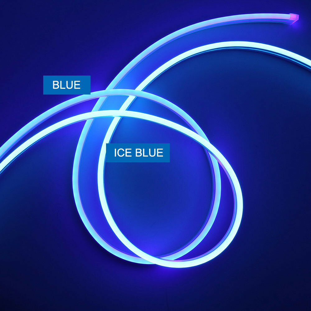 Неоновая лента high lum, 6*12 мм, IP67, в блистерной упаковке - Цвет свечения:Синий - фотография № 2