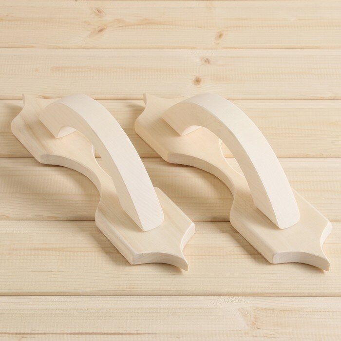 фото Дверная ручка из липы, 32х9х2,6 см (2 шт)