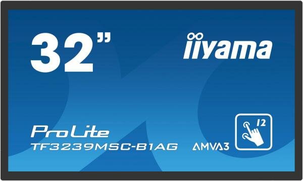 Монитор Iiyama 31.5 ProLite TF3239MSC-B1AG черный AMVA3 LED 8ms 16:9 HDMI M/M 420cd 178гр/178гр 1920x1080 D-Sub DisplayPort FHD USB Touch 13.8кг