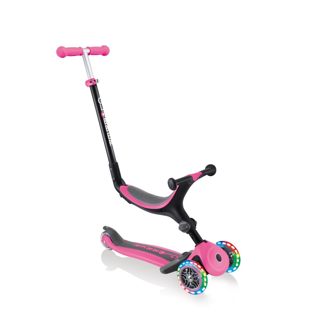 Самокаты для детей GLOBBER GO UP FOLDABLE PLUS LIGHTS 643-110 Цвет-Deep Pink