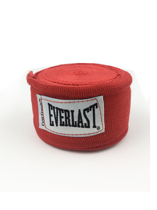 Бинты боксёрские: Бинты боксерские EVERLAST 3.5м Elastic, красные, артикул 4464RD