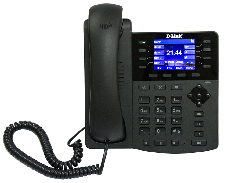 D-Link Телефон D-Link DPH-150SE/F5B, VoIP Phone with PoE support, 1 10/100Base-TX WAN port and LAN port. Call Control Protocol SIP, Russian menu, 4 independent SIP line backup proxy server, P2P