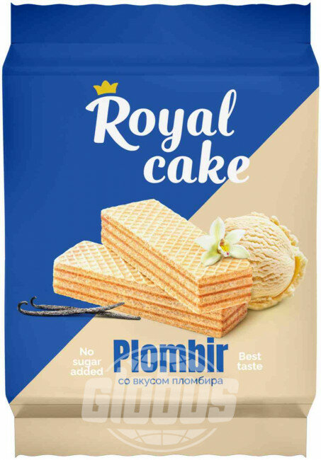 Вафли на сорбите Royal Cake Пломбир, 120 г