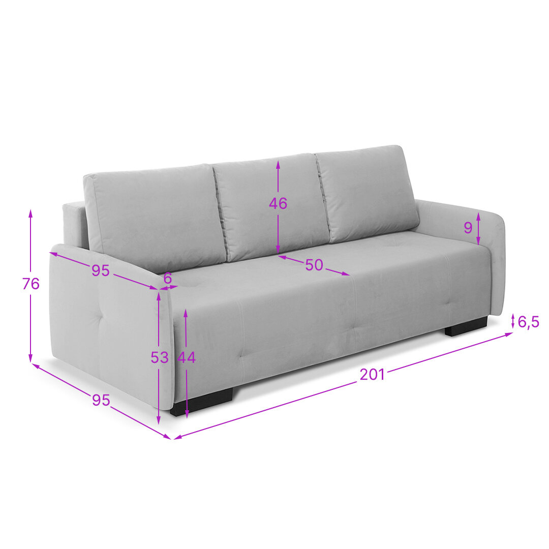 Диван Арти Slim Светло-коричневый 206х95х90 - фотография № 4