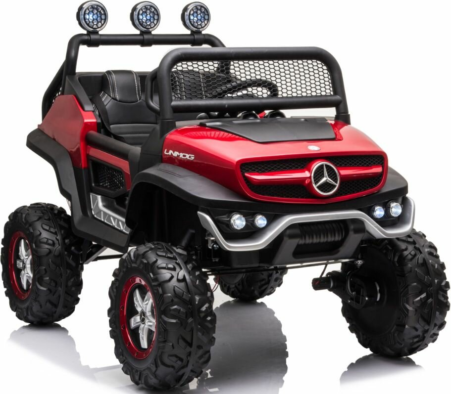 Электромобиль RiverToys Mercedes-Benz Unimog Mini P777BP Вишневый глянец