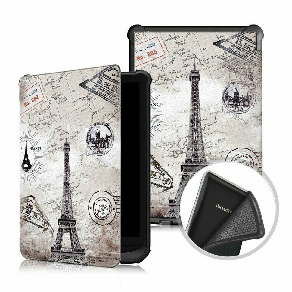 Чехол Smart Case для PocketBook 616 / 627 / 632 / 632 Plus / 606 / 628 / 633 / Touch Lux / Basic Lux (Eiffel Tower)