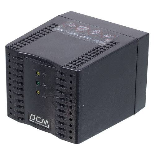 Стабилизатор напряжения PowerCom TCA-1200 черный [tca-1200 black]