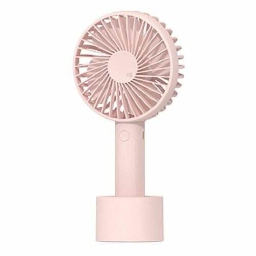 Xiaomi Mi SOLOVE manual fan 2000mAh 3 Speed Micro Usb + CHARGING BASE Зарядная подставка N9P Pink