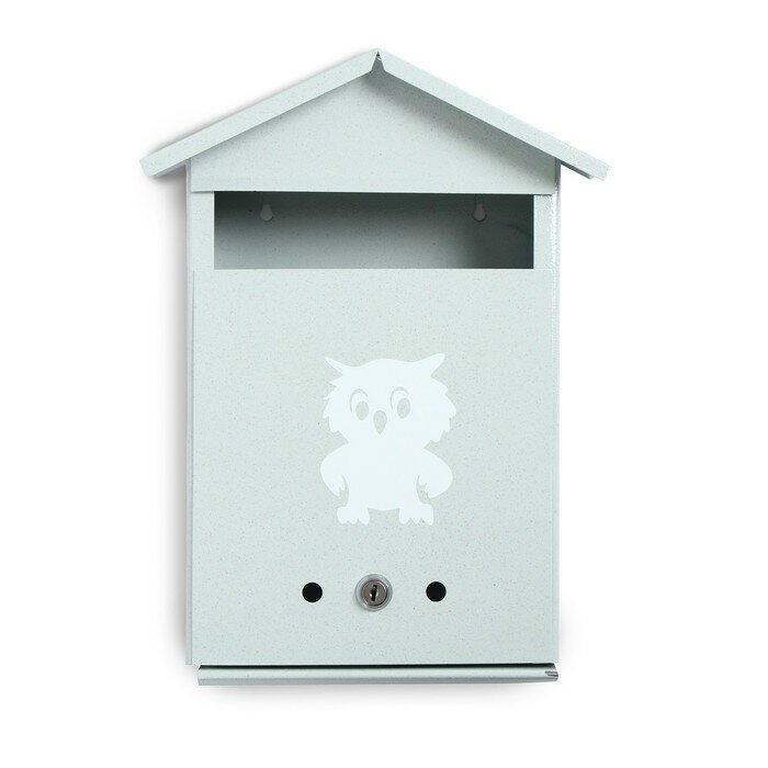 Ящик почтовый с замком, вертикальный, «Домик», серый - фотография № 2