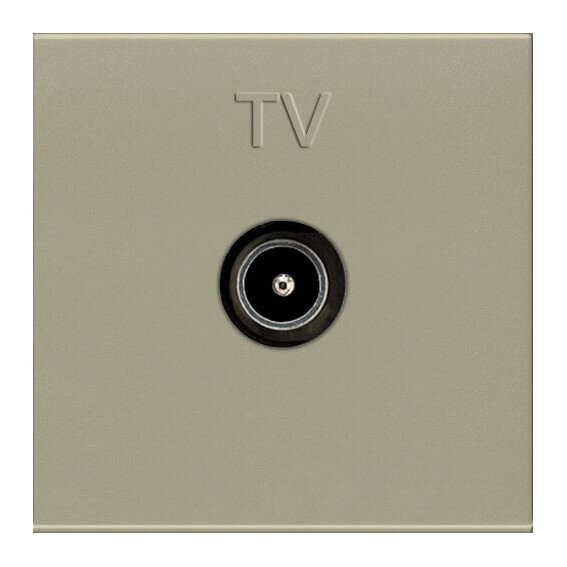 Розетка телевизионная TV Zenit шампань одиночная механизм с лиц. панелью 2 модуля встроенный монтаж N2250.7 CV (ABB), арт. 2CLA225070N1901