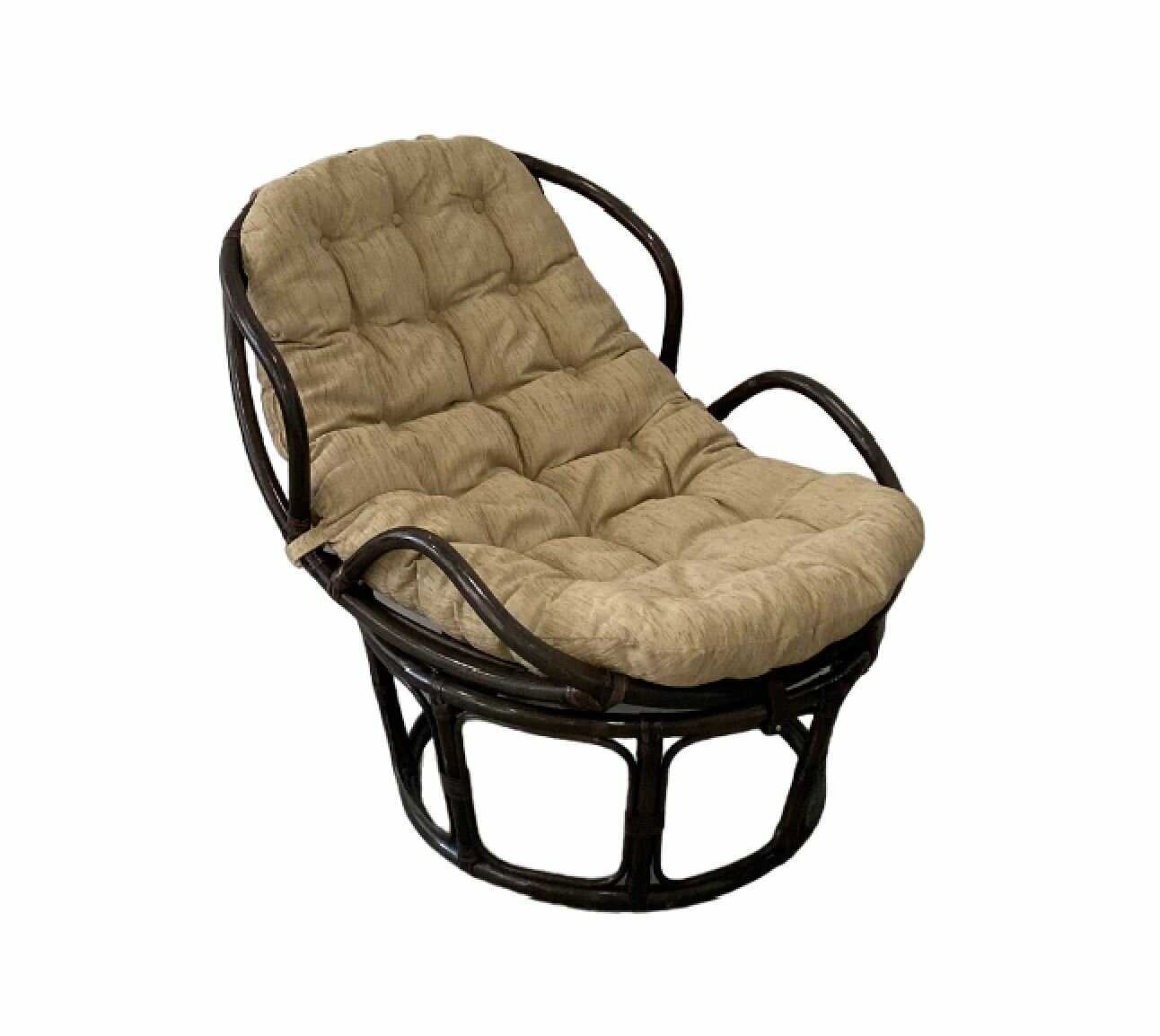 Кресло плетёное для отдыха с мягкой подушкой