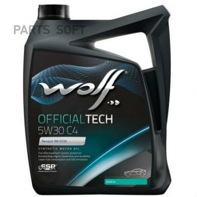 WOLF OIL 8308413 Масло моторное OFFICIALTECH 5W30 C4 4L 1шт