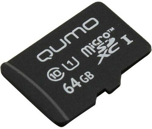 Карта памяти 64Gb MicroSD QUMO QM64GMICSDXC10U1NA