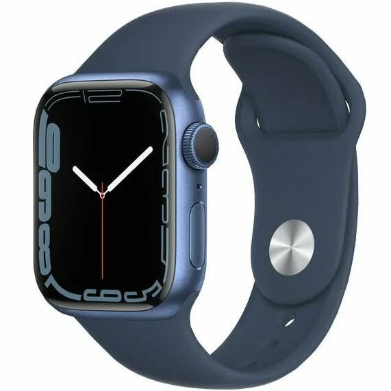 Умные часы Apple Watch Series 7 45mm Blue Aluminium with Sport Band, синий омут, EU