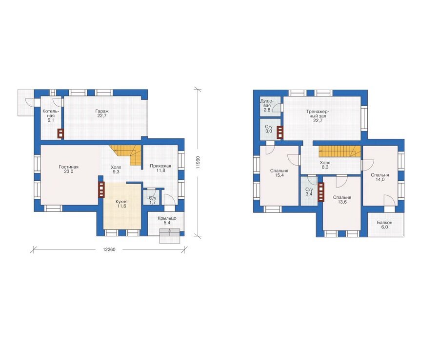 Проект дома Plans-54-38 (170 кв.м, газобетон) - фотография № 2