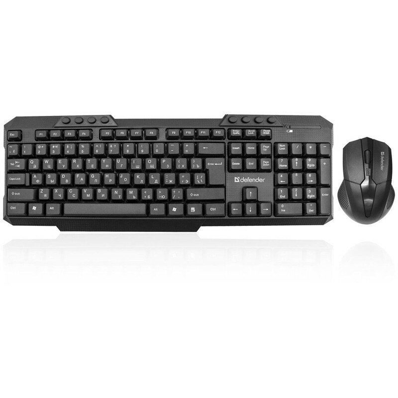 Комплект беспроводной клавиатура + мышь Defender Jakarta C-805, черный ( Артикул 297732 )
