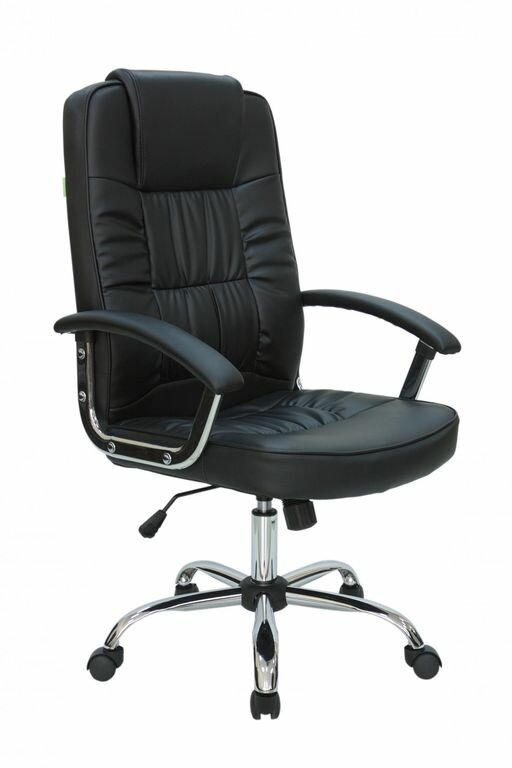 Кресло руководителя в офис Riva Chair 9082-2 Черная эко кожа