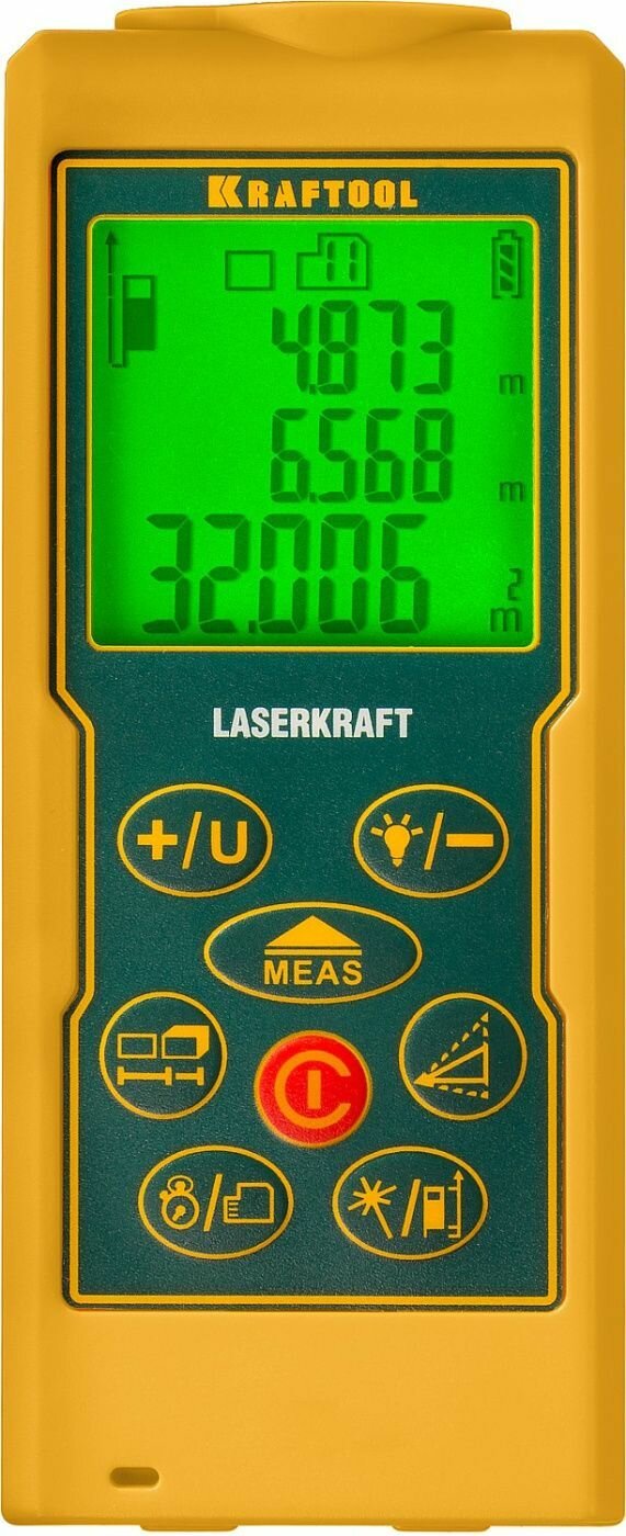 Дальномер лазерный LASER-KRAFT, дальность 5см - 70м, точность 1,5мм, KRAFTOOL 34760 34760_z01
