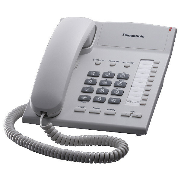 Телефон проводной Panasonic KX-TS2382RUW белый