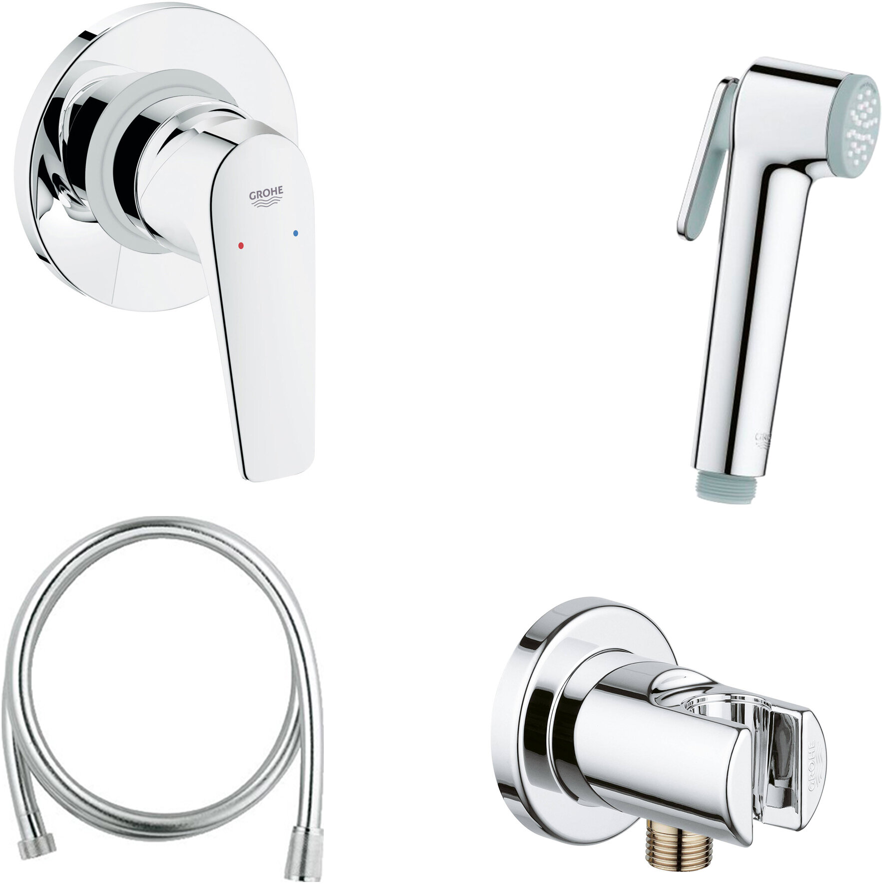 Grohe Гигиенический душ Grohe BauFlow 124900 со смесителем