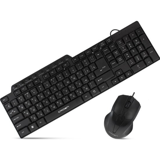 Комплект клавиатура и мышь Crown Micro CMMK-520B Черный - фото №1