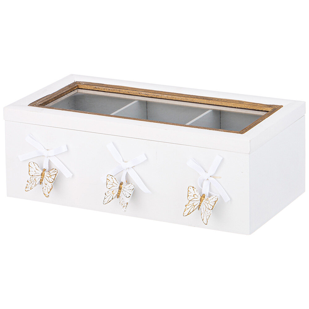 фото Шкатулка для чая Lefard Love is sweet 23х10х8см, 3 отделения, МДФ