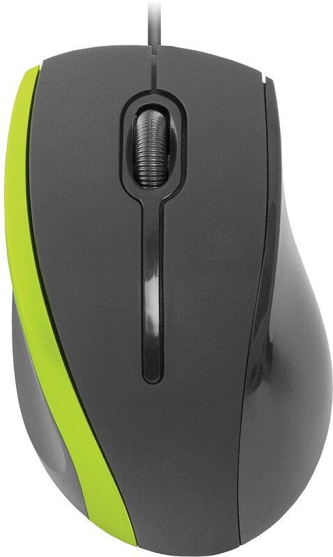Мышь Defender MM-340 черный+зеленый
