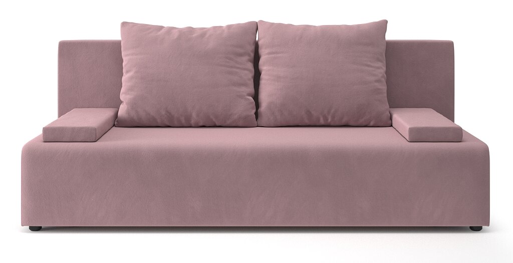 Диван-кровать PUSHE Лиссабон Lux, велюр, розовый - фотография № 10