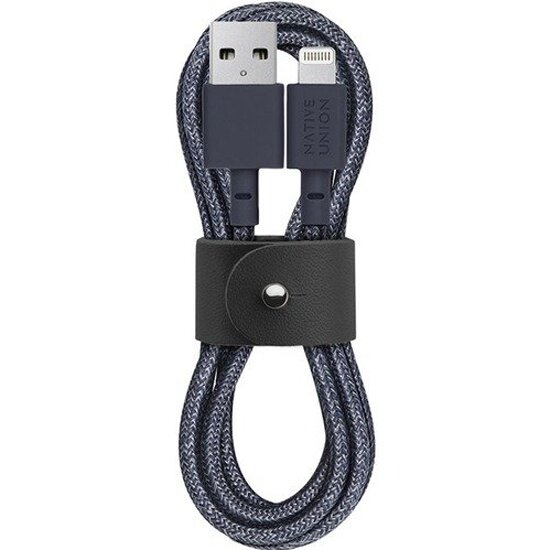 Кабель зарядный NATIVE UNION BELT CABLE, USB-A/LIGHTNING, длина 1,2м. индиго