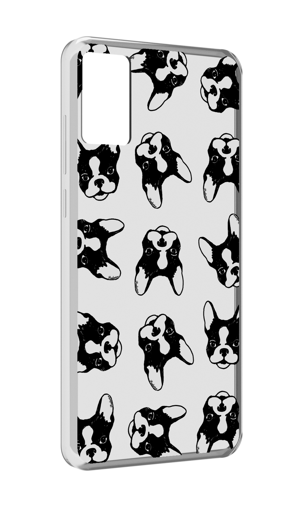 фото Чехол MyPads черно белые собачки для CUBOT P50 задняя-панель-накладка-бампер