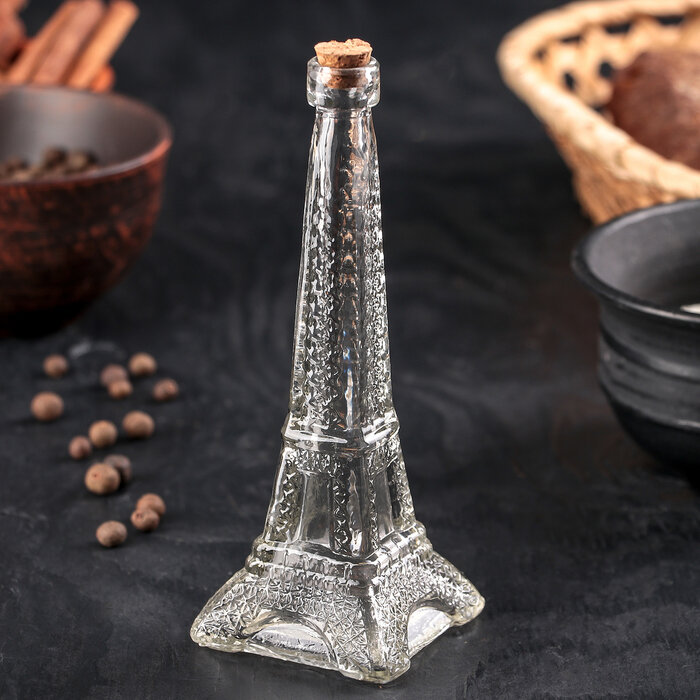 Бутылка стеклянная для масла «Париж», 50 мл, h=15 см - фотография № 1