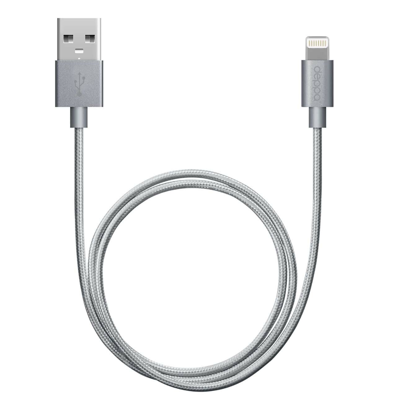  Deppa  iPod, iPhone, iPad 1,2 MFI USB-Lightning Graphite (72189)