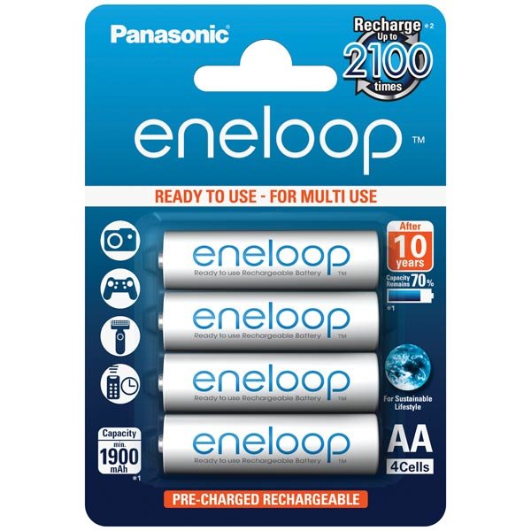 Аккумулятор Panasonic Eneloop (BK-3MCCE/4LE), АА, 1900mAh, 4шт, блистер