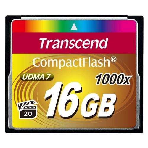 Карта памяти CompactFlash 16GB Transcend 1000X TS16GCF1000 (160/120 Mb/s)