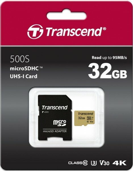 Карта памяти Transcend 32GB microSDXC TS32GUSD500S