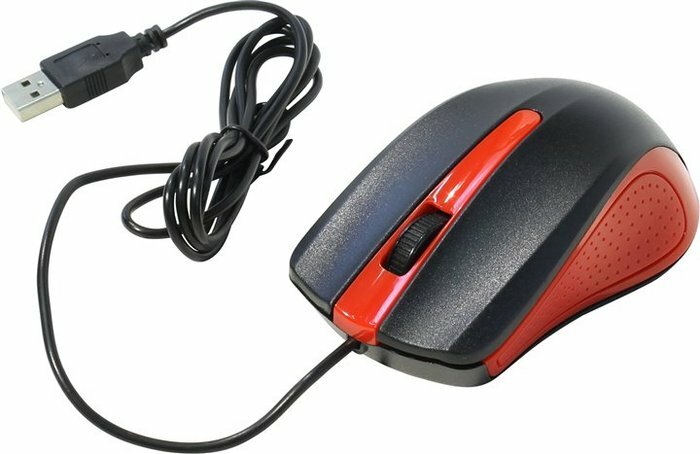 Мышь Oklick 225M Optical Mouse Black-Red USB
