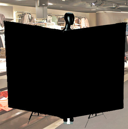 Примерочная напольная двухстенная двухсекционная 2 х 2 м / фон черный тканевый 2 х 2 м Тренога G360 GOZHY - фотография № 2