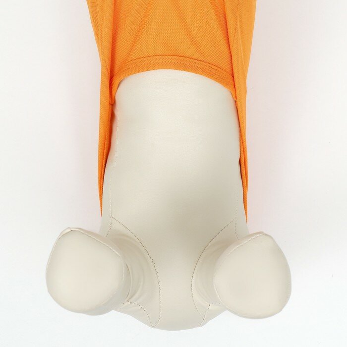 Футболка-поло для животных, XS (ДС 20, ОГ 30, ОШ 21 см), оранжевая - фотография № 6