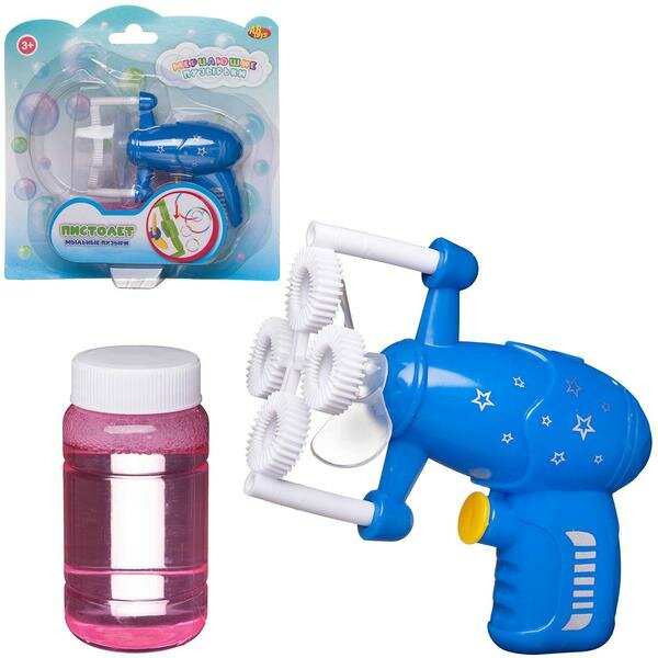 Мыльные пузыри "Мерцающие пузырьки. Пистолет-вентилятор", в ассортименте, на блистере