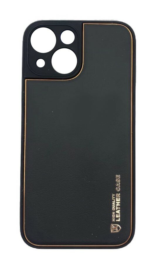 Чехол силиконовый для iPhone 13 mini (5.4), Graceful Leather series, HOCO, черный