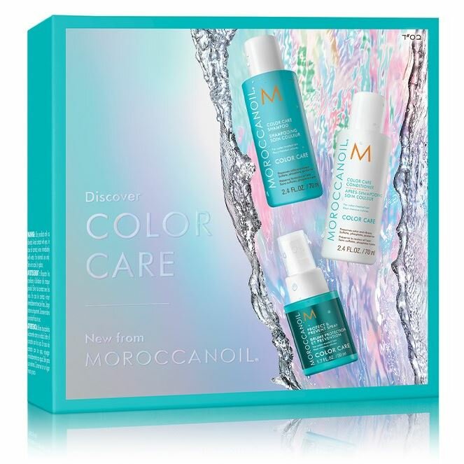 Шампунь Moroccanoil Color Complete Набор Color Care Discover, Набор для окрашенных волос: шампунь, кондиционер, спрей, Набор