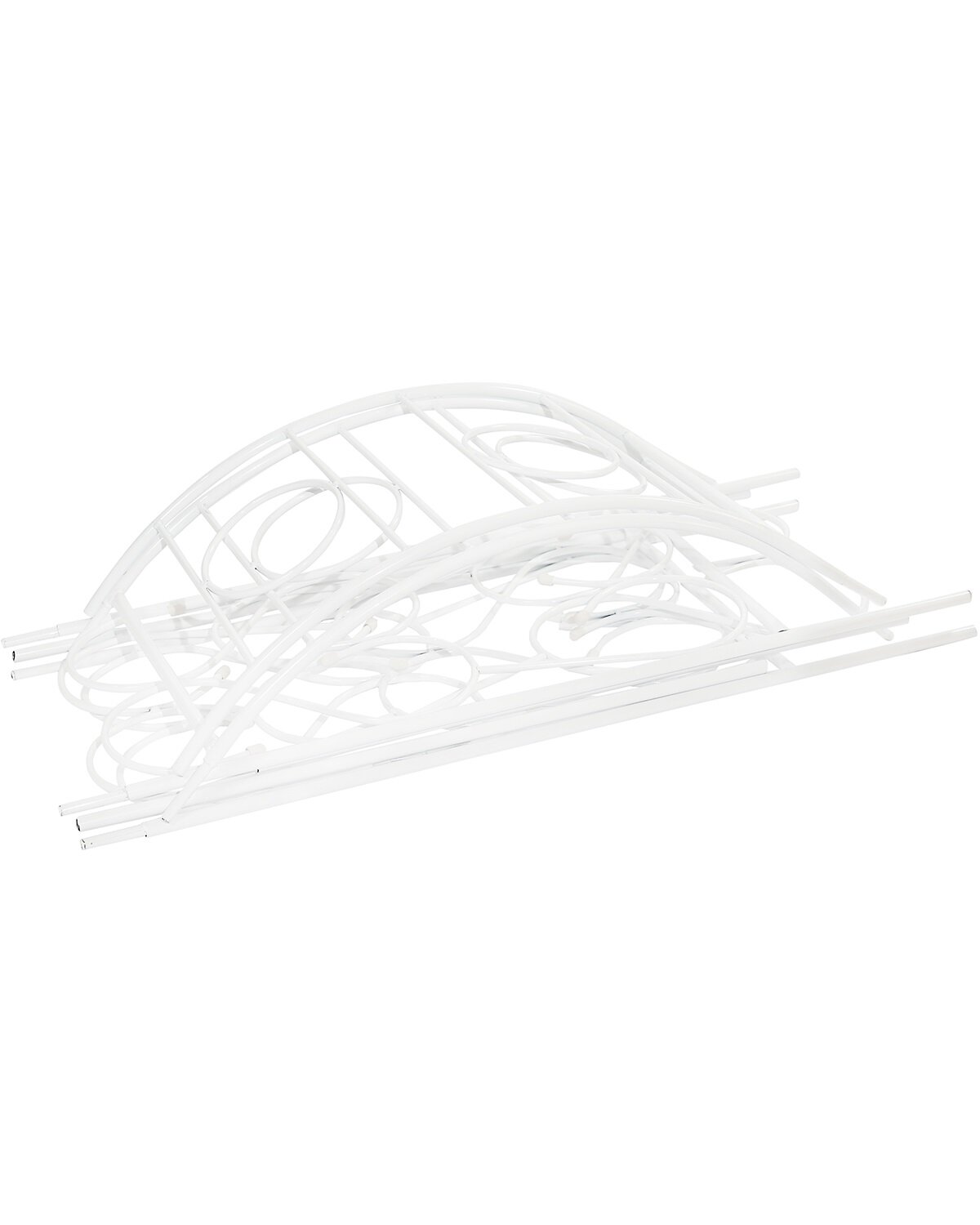 Арка садовая металлическая для растений (для сада) Тюльпан разборная белая, 240х110х40см, труба d=16,d=10 - фотография № 2