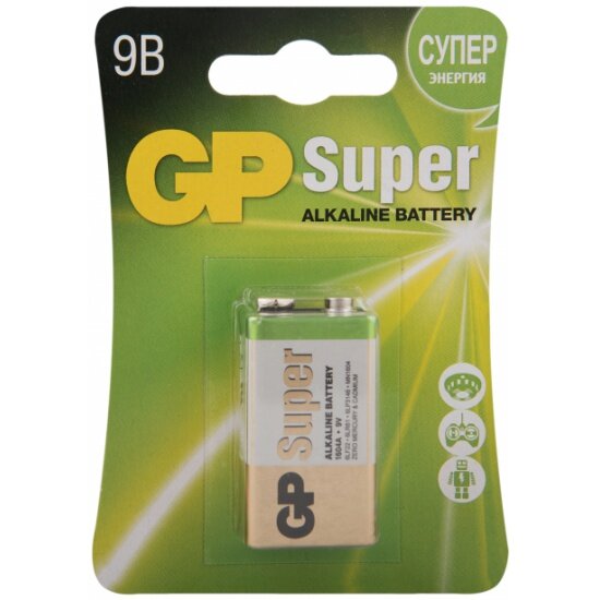 Элемент питания GP Super Alkaline 1604A 9V бл 1