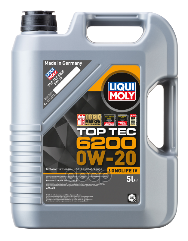 Liqui moly 0W-20 Top Tec 6200 5Л (Синт.мотор.масло)