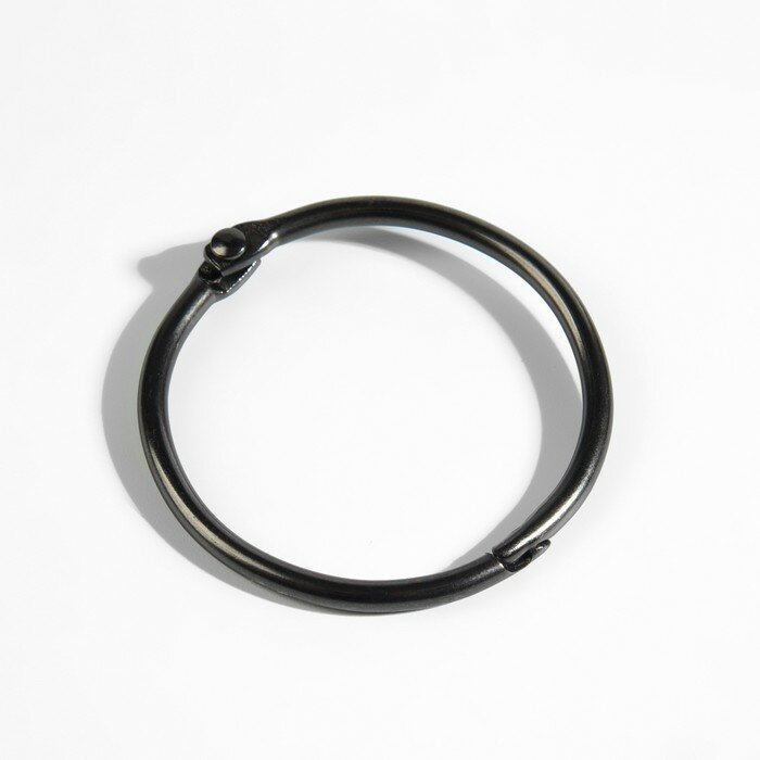 Кольцо для карниза, d = 35/40 мм, 10 шт, цвет чёрный никель - фотография № 2