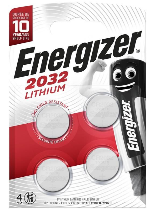 Батарейка Energizer CR2032 BL4 упаковка 4 шт.